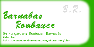 barnabas rombauer business card