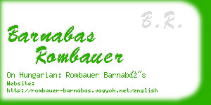 barnabas rombauer business card